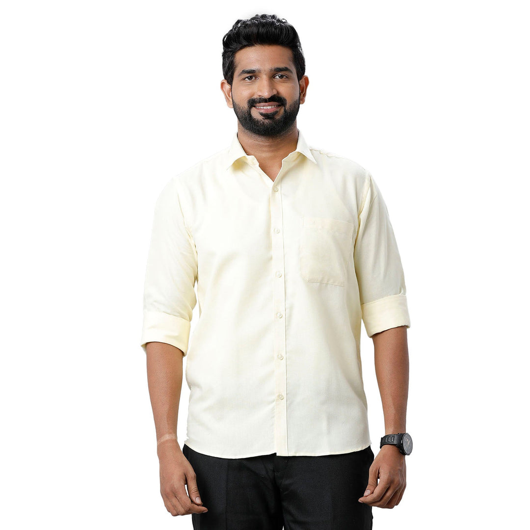 ARISER Armani Cotton Solid Color Slim Fit Formal Shirt for Men (Pack of 1)