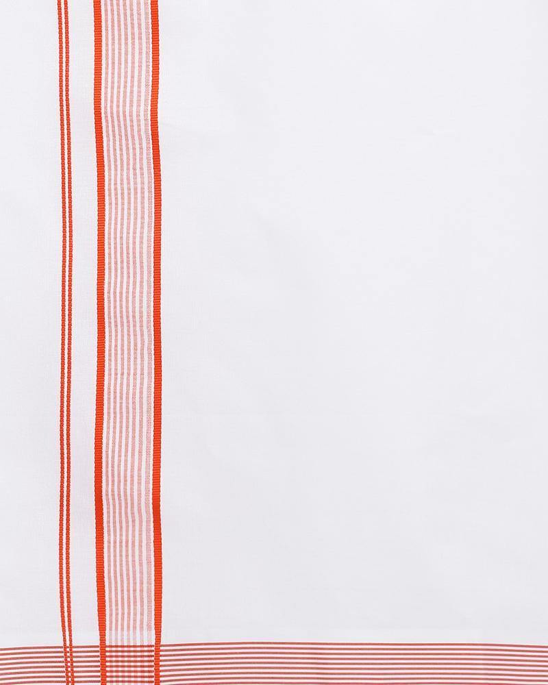 Geneva - Orange Fancy Single Dhoti - Uathayam
