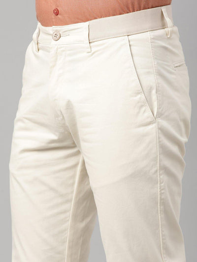 Trousers with elastic band in White Luxury Italian Trousers   HarmontBlaine