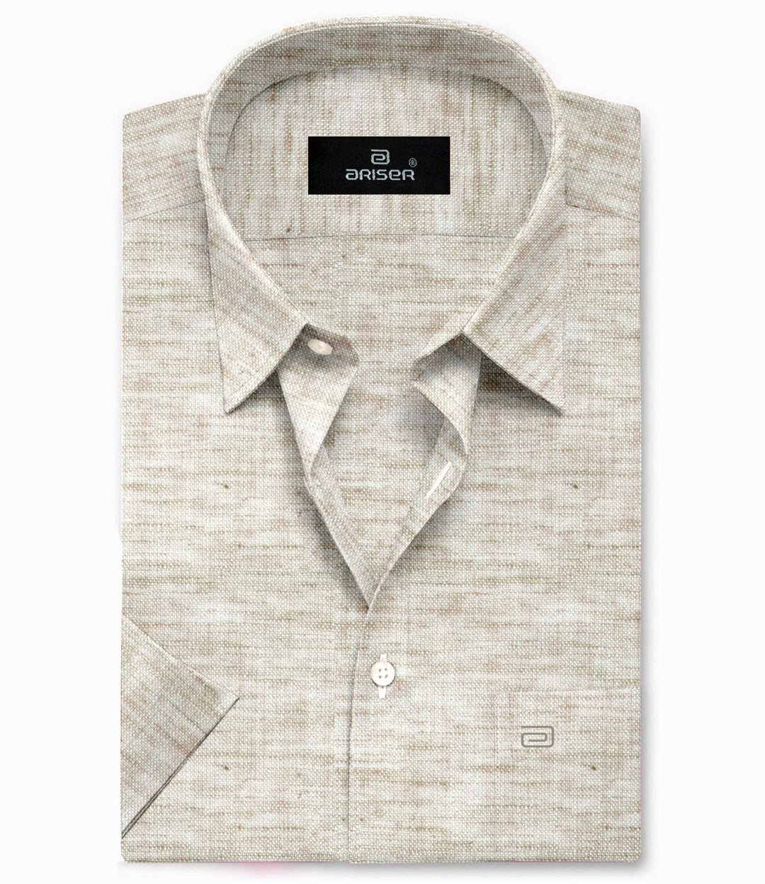 Ariser Linen Feel Solid Cotton Rich Slim Fit Half Sleeve Shirt for Men (Pack Of 1)