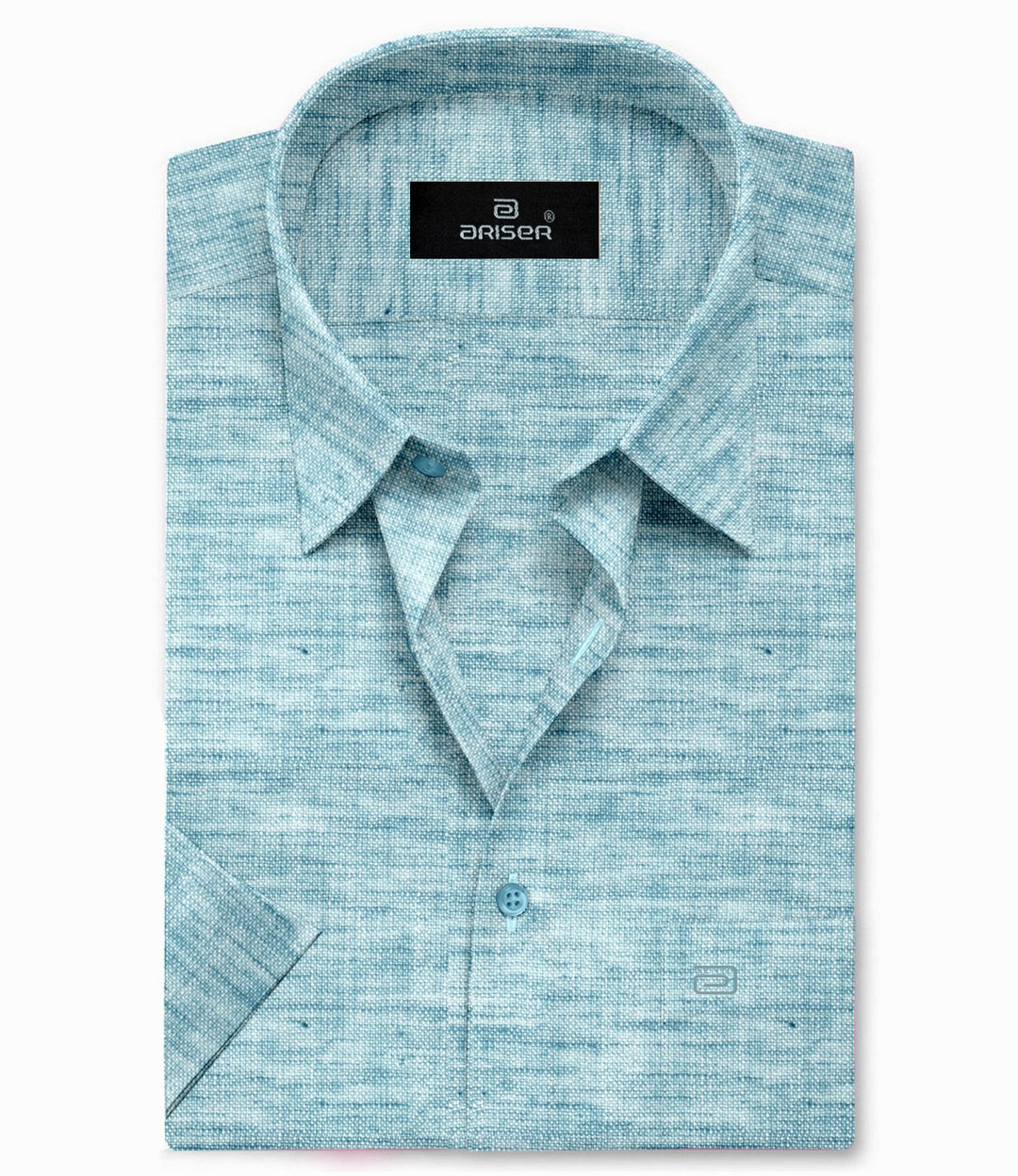 Ariser Linen Feel Solid Cotton Rich Slim Fit Half Sleeve Shirt for Men (Pack Of 1)