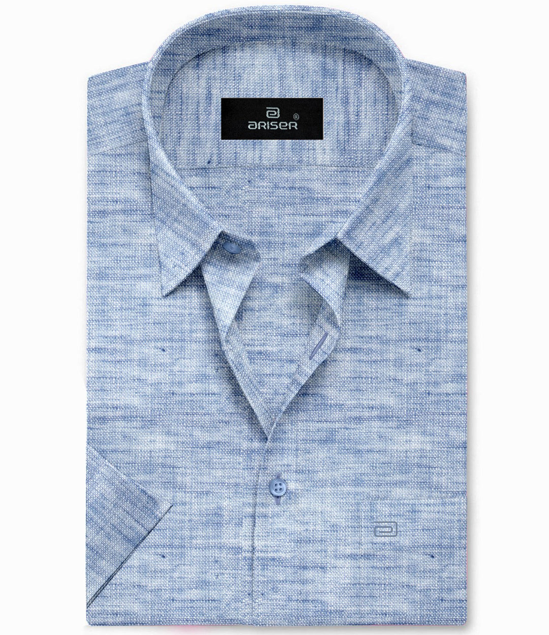 Ariser Linen Feel Solid Cotton Rich Slim Fit Half Sleeve Shirt for Men (Pack Of 1)