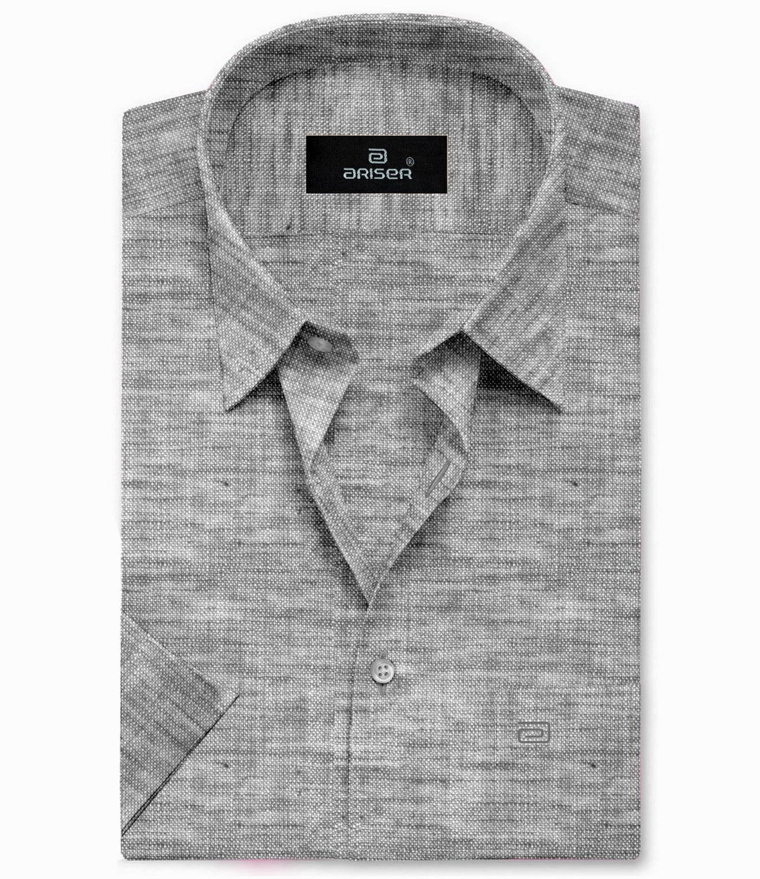 Ariser Linen Feel Solid Cotton Rich Slim Fit Half Sleeve Shirt for Men (Pack Of 1)