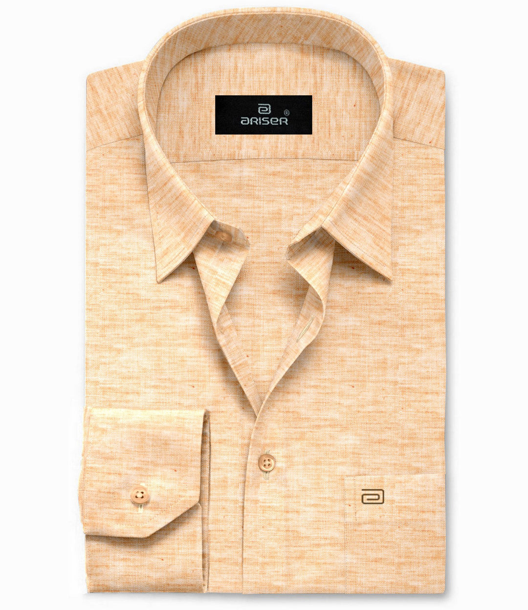 Ariser Linen Feel Solid Cotton Rich Slim Fit Full Sleeve Shirt for Men (Pack Of 1)