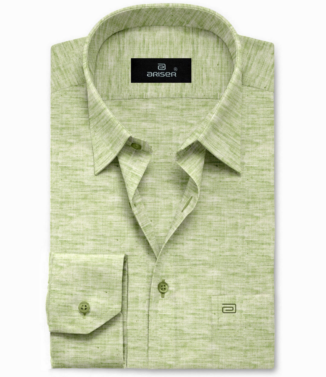 Ariser Linen Feel Solid Cotton Rich Slim Fit Full Sleeve Shirt for Men (Pack Of 1)