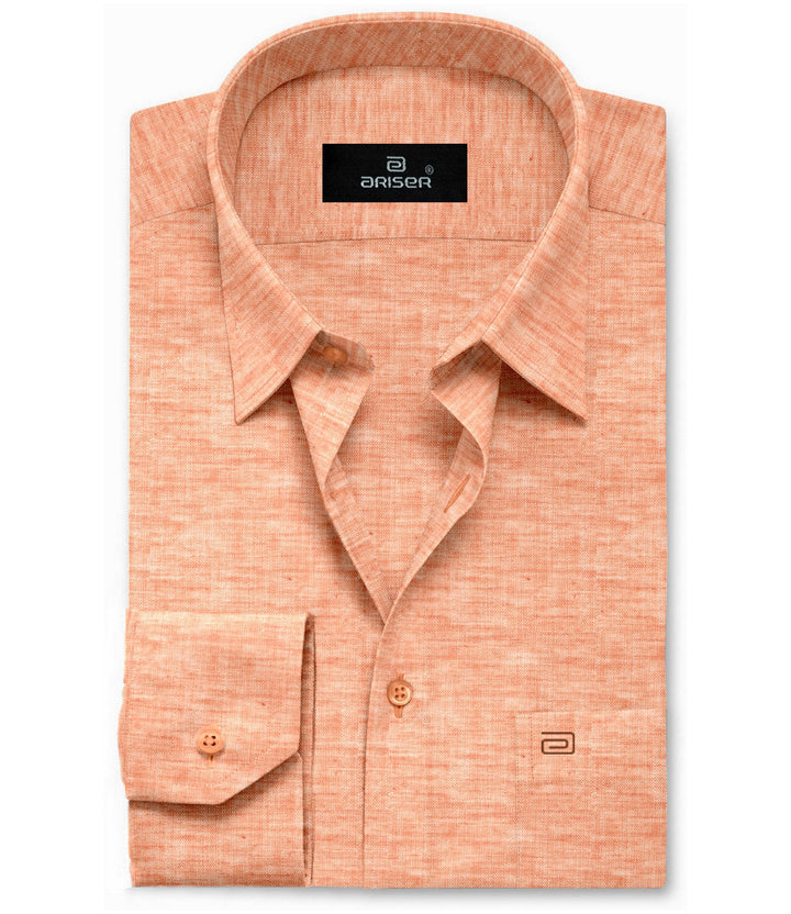 Ariser Linen Feel Solid Cotton Rich Slim Fit Full Sleeve Shirt for Men (Pack Of 1)