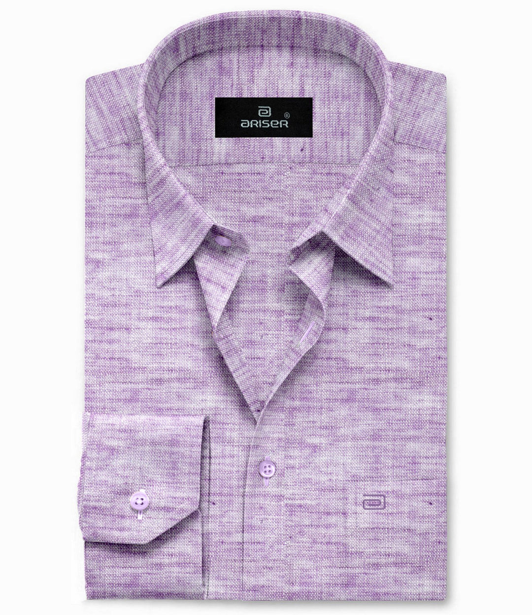 Ariser Linen Feel Solid Cotton Rich Slim Fit Full Sleeve Shirt for Men (Pack Of 1)