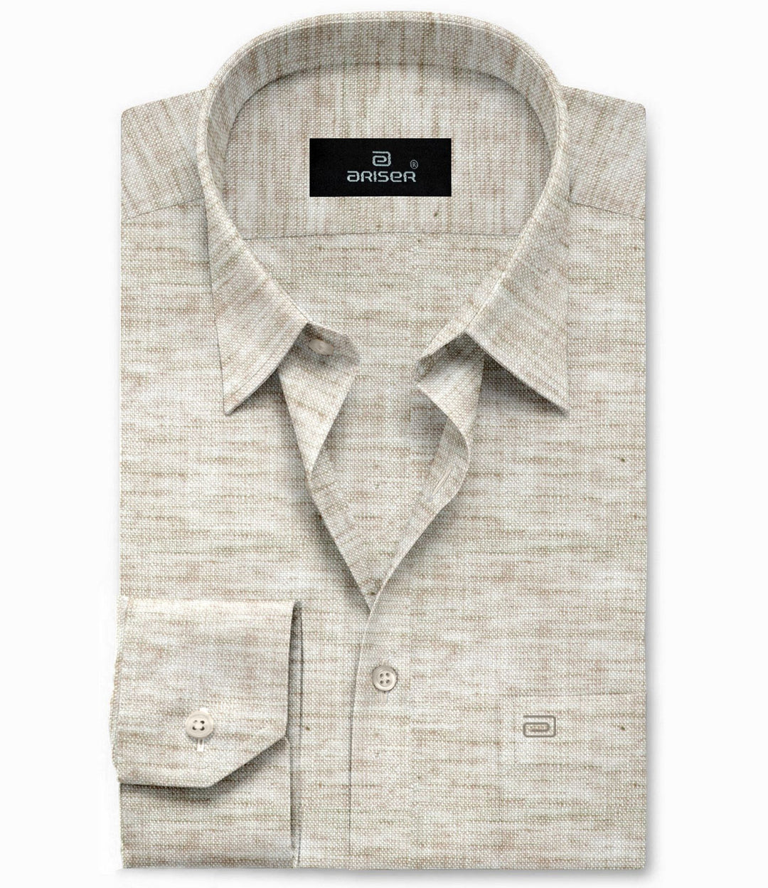 Ariser Linen Feel Solid Cotton Rich Slim Fit Full Sleeve Shirt for Men (Pack Of 1)