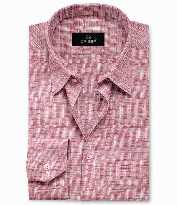 Ariser Linen Feel Solid Cotton Rich Slim Fit Full Sleeve Shirt for Men (Pack Of 1)