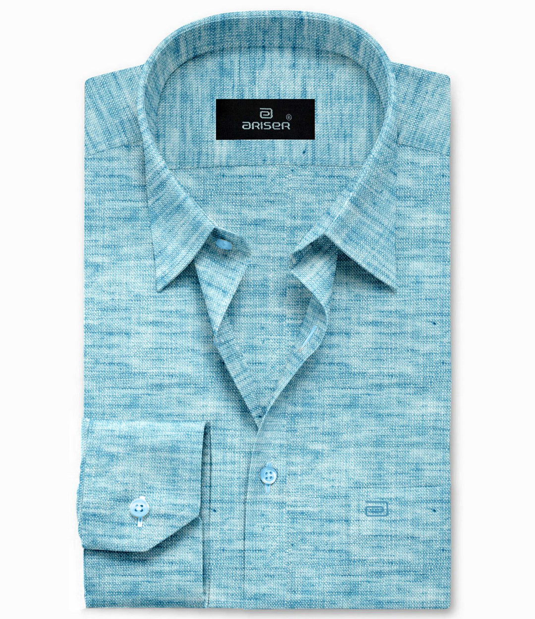 Ariser Linen Feel Solid Cotton Rich Slim Fit Full Sleeve Shirt for Men (Pack Of 1)
