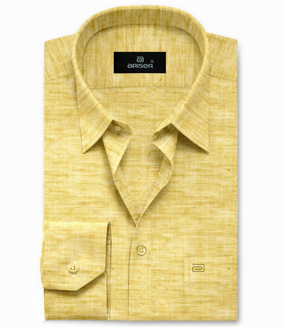 Ariser Linen Feel Solid Cotton Rich Slim Fit Full Sleeve Shirt for Men (Pack Of 1)