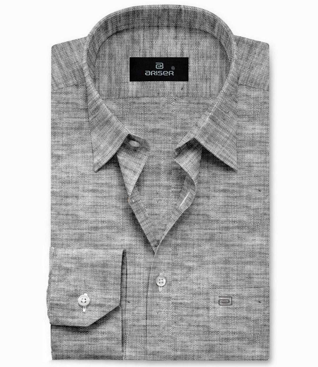 Ariser Linen Feel Solid Cotton Rich Slim Fit Full Sleeve Shirt for Men (Pack Of 1)